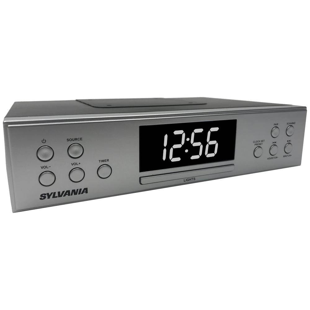 SYLVANIA UNDER-CABINET BT FM CLOCK RADIO