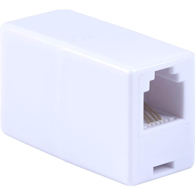 inLine Coupler 2 Pack Ideal for Telephones Answering Machines Modems Fax Machines Caller ID Display White 46063