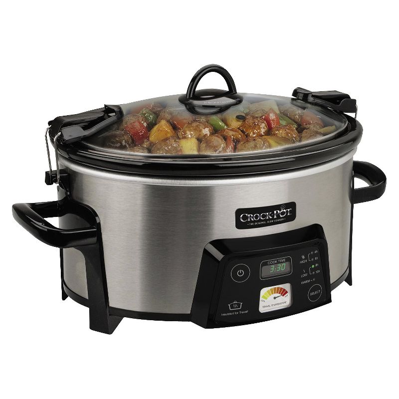 Crock-Pot 6qt Programmable Cook & Carry Slow Cooker Black SCCPVLF605-B