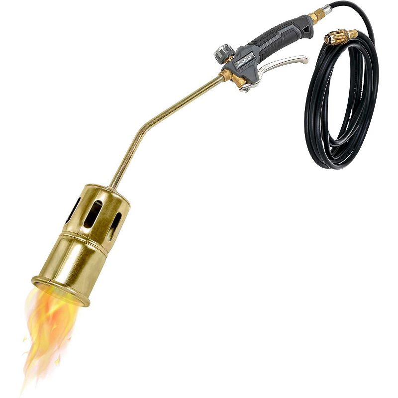 Ivation 320,000 BTU Propane Torch, Heavy Duty Weed Burner, Extra Long 12' Hose, Adjustable Flame Control, Outdoor Weed Killer for Weeds, Snow Melting, Roofing, Roads & More