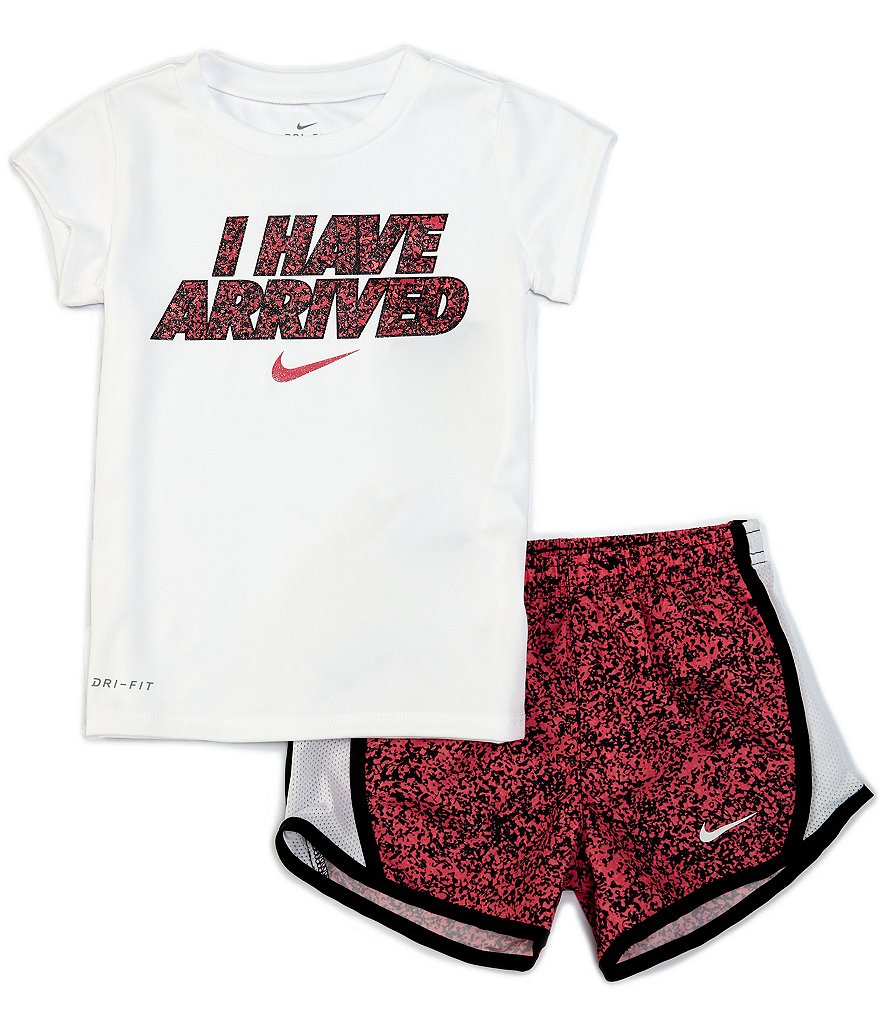 Nike Little Girls 4-6X Short-Sleeve I Have Arrived Tee & Tempo Short Set