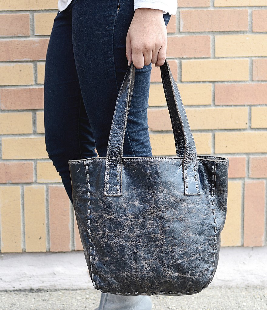 Bed Stu Stevie Leather Pick Stitch Tote Bag