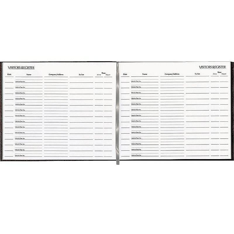 National Visitor Register Book Burgundy Hardcover 128 Pages 8 1/2 x 9 7/8 57803