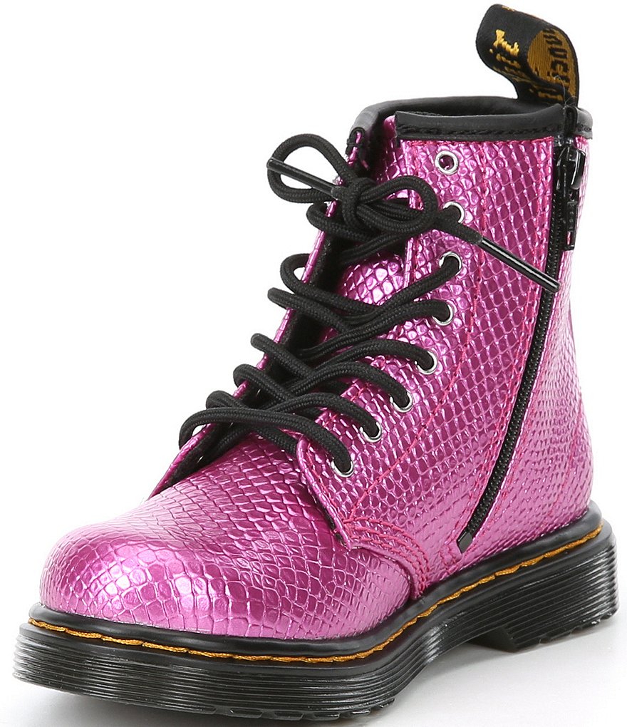 Dr. Martens Girls' 1460 Reptile Embossed Boots (Toddler)