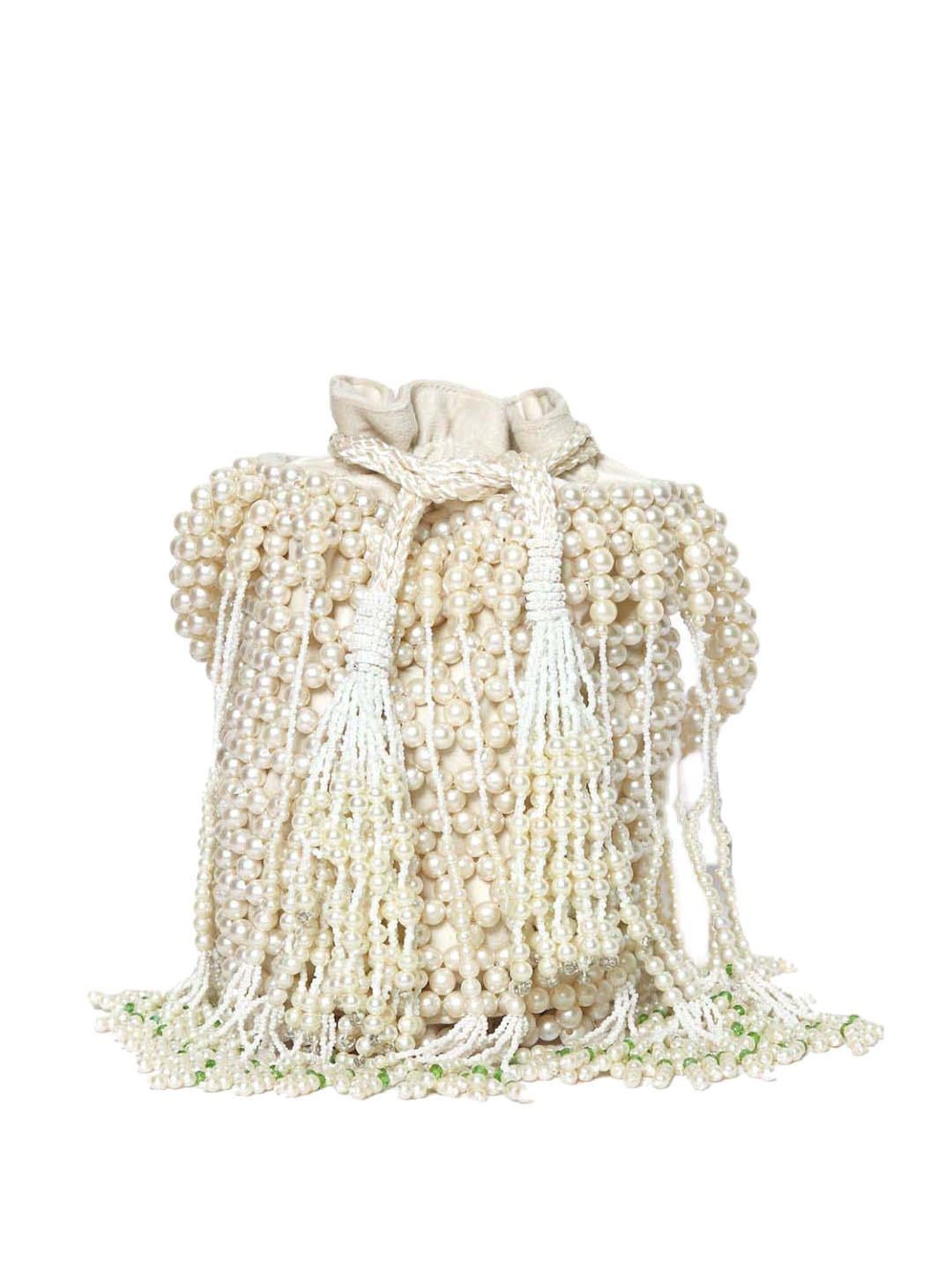 NR by Nidhi Rathi White Fabric Potli