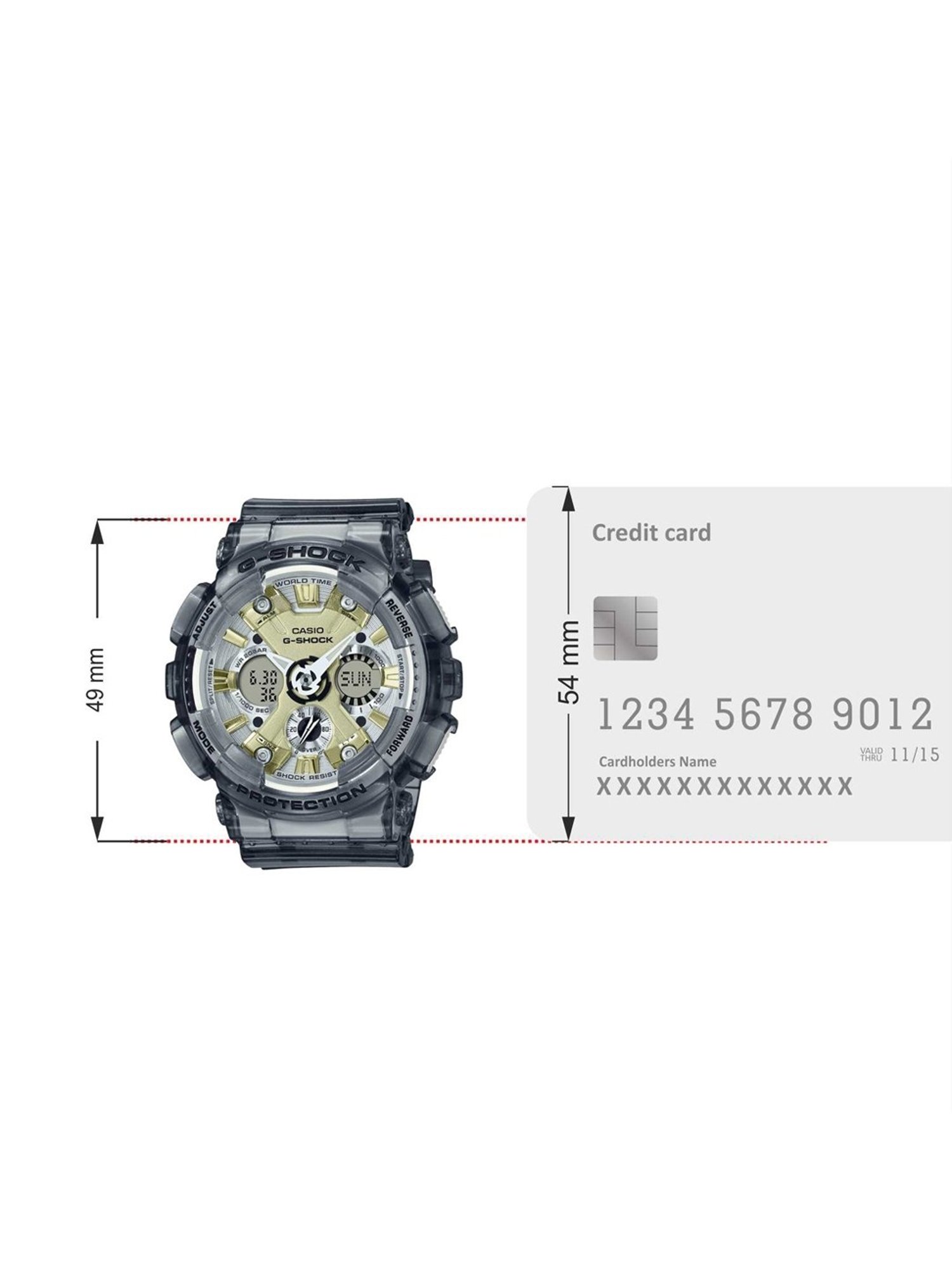 Casio GMA-S120GS-8ADR G-Shock Analog-Digital Watch for Women (46 mm)