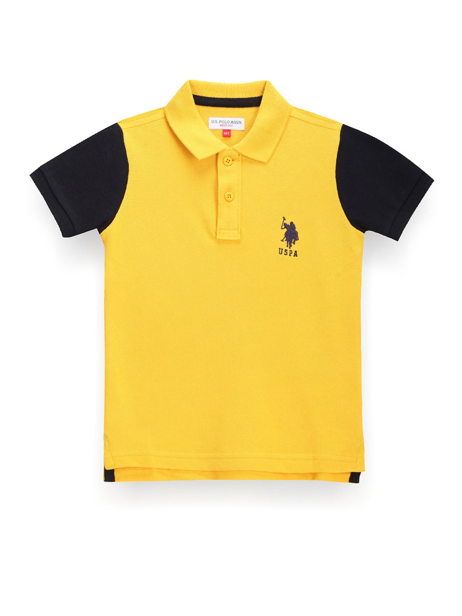 U.S. Polo Assn. Kids Yellow Solid Polo T-Shirt