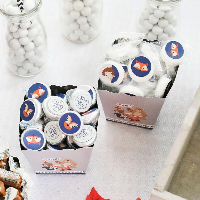 Big Dot of Happiness 40th Milestone Birthday - Mini Wine and Champagne Bottle Label Stickers - Birthday Party Favor Gift for Women and Men - Set of 16