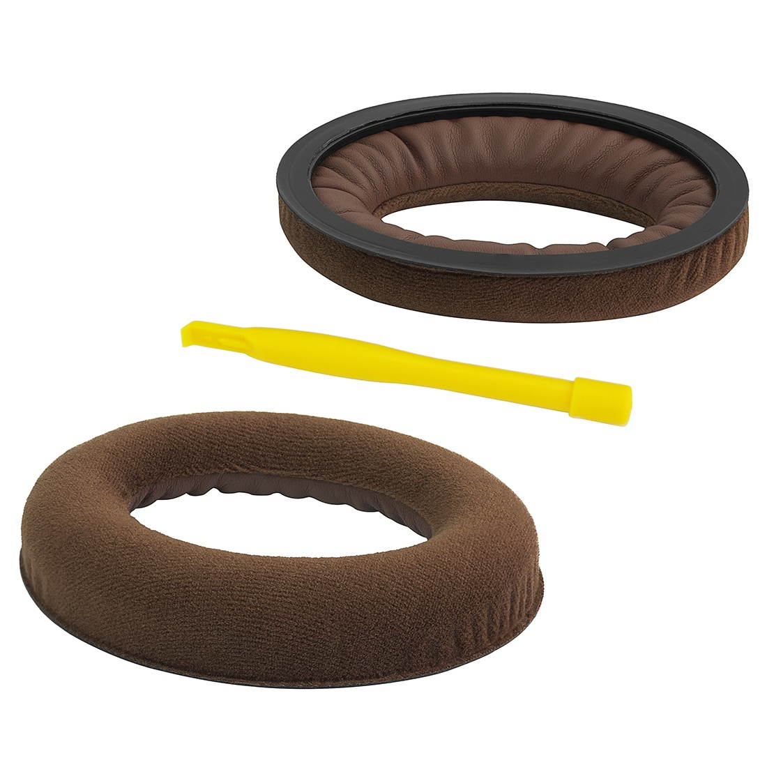 geekria earpads for sennheiser hd515, hd555, hd595, hd518 headphones replacement ear pad/ear cushion/ear cups/ear cover/earpad repair parts brown velvet