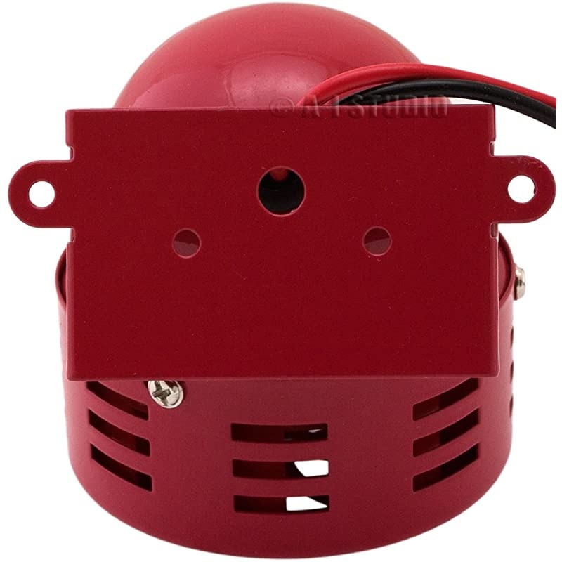 Loud Electric Motor Driven HornAlarmSiren Air Raid SmallCompact Red 12V VXS9050C