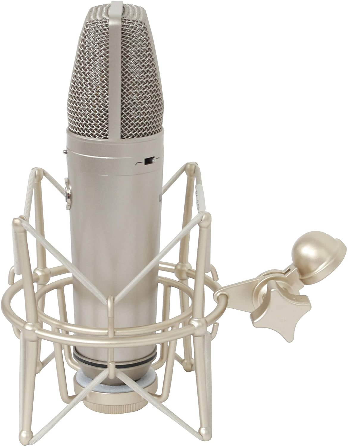 Warm Audio WA-87 R2 Large Diaphragm Condenser Microphone (Nickel) Bundle with Reflection Filter & Mic Stand