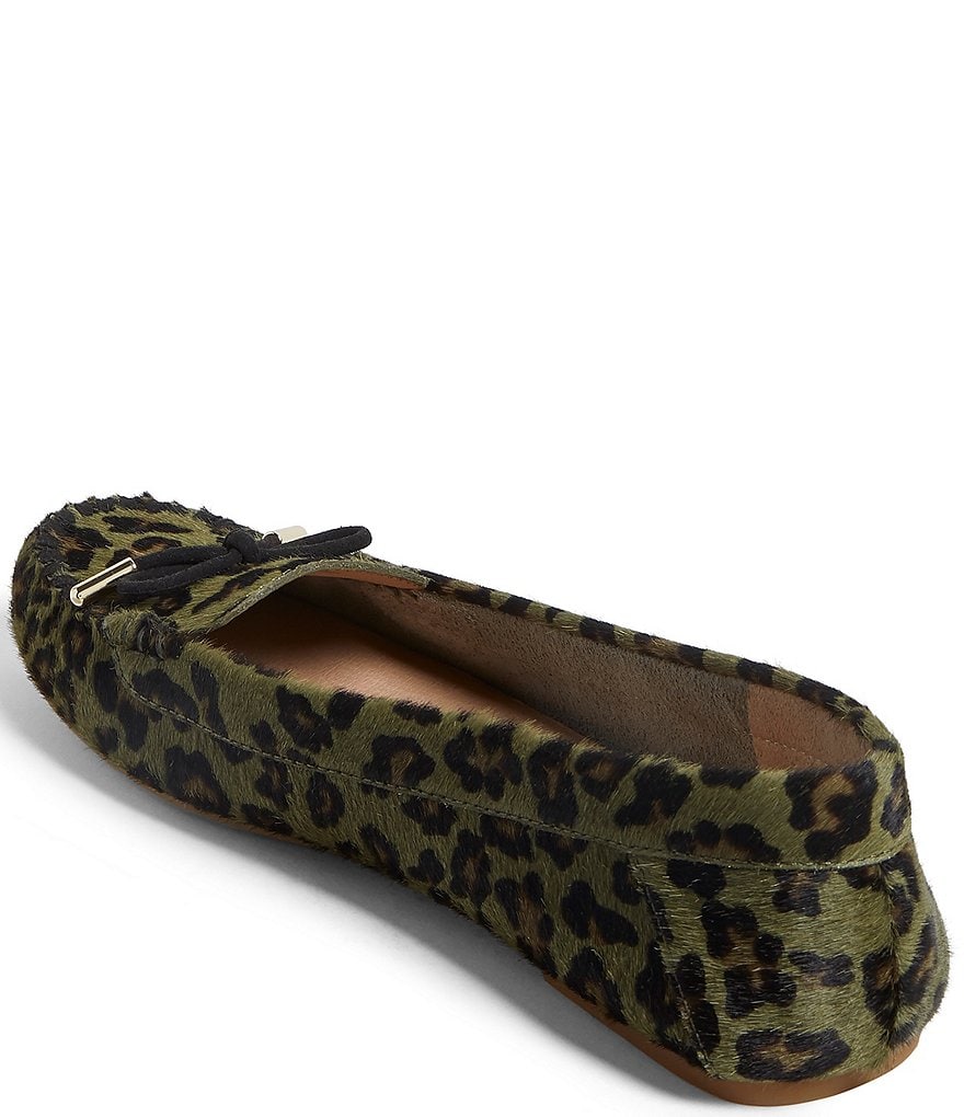 Jack Rogers Millie Leopard Print Calf Hair Moccasins