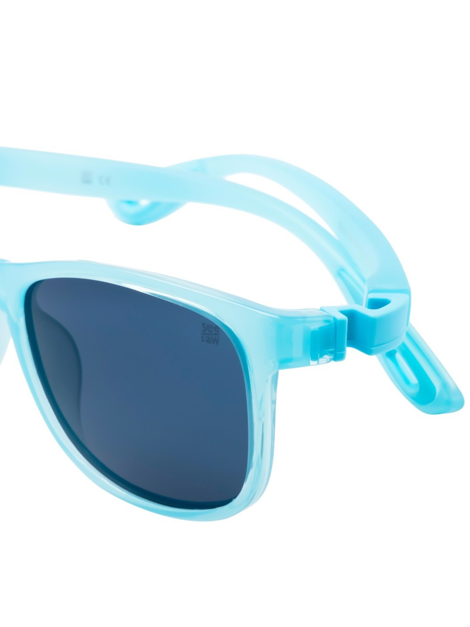 SeeSaw Black Rectangular Unisex Sunglasses