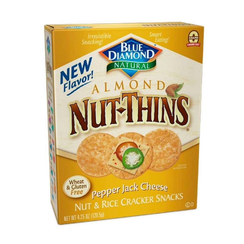 Blue Diamond Nut Thins Pepper Jack Cheese Crackers - 4.25oz