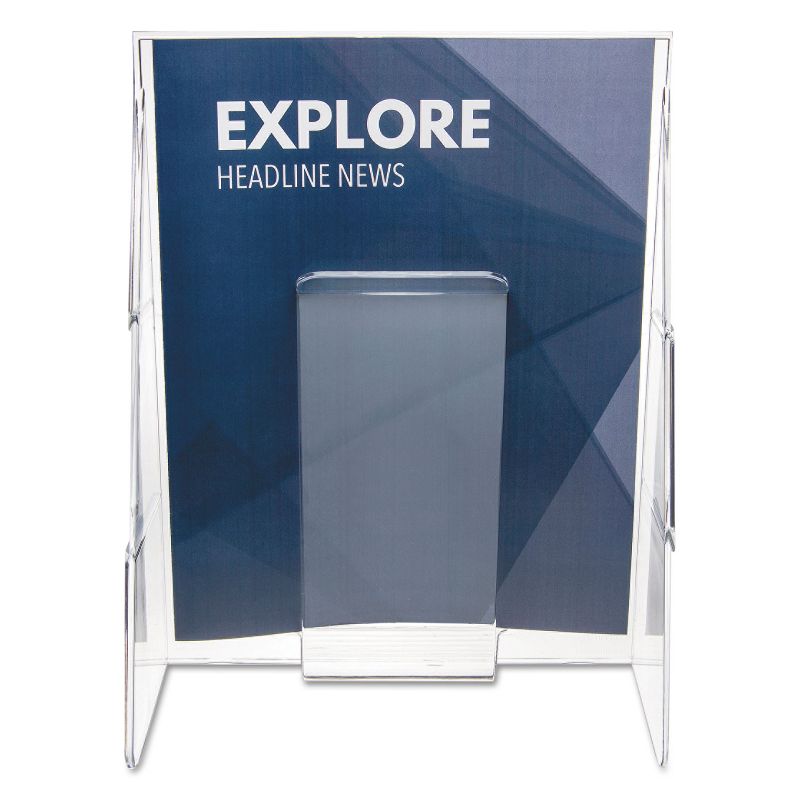 Deflecto Stand Tall Literature Holder 9 1/8w x 3 1/4d x 11 7/8h Clear 55501