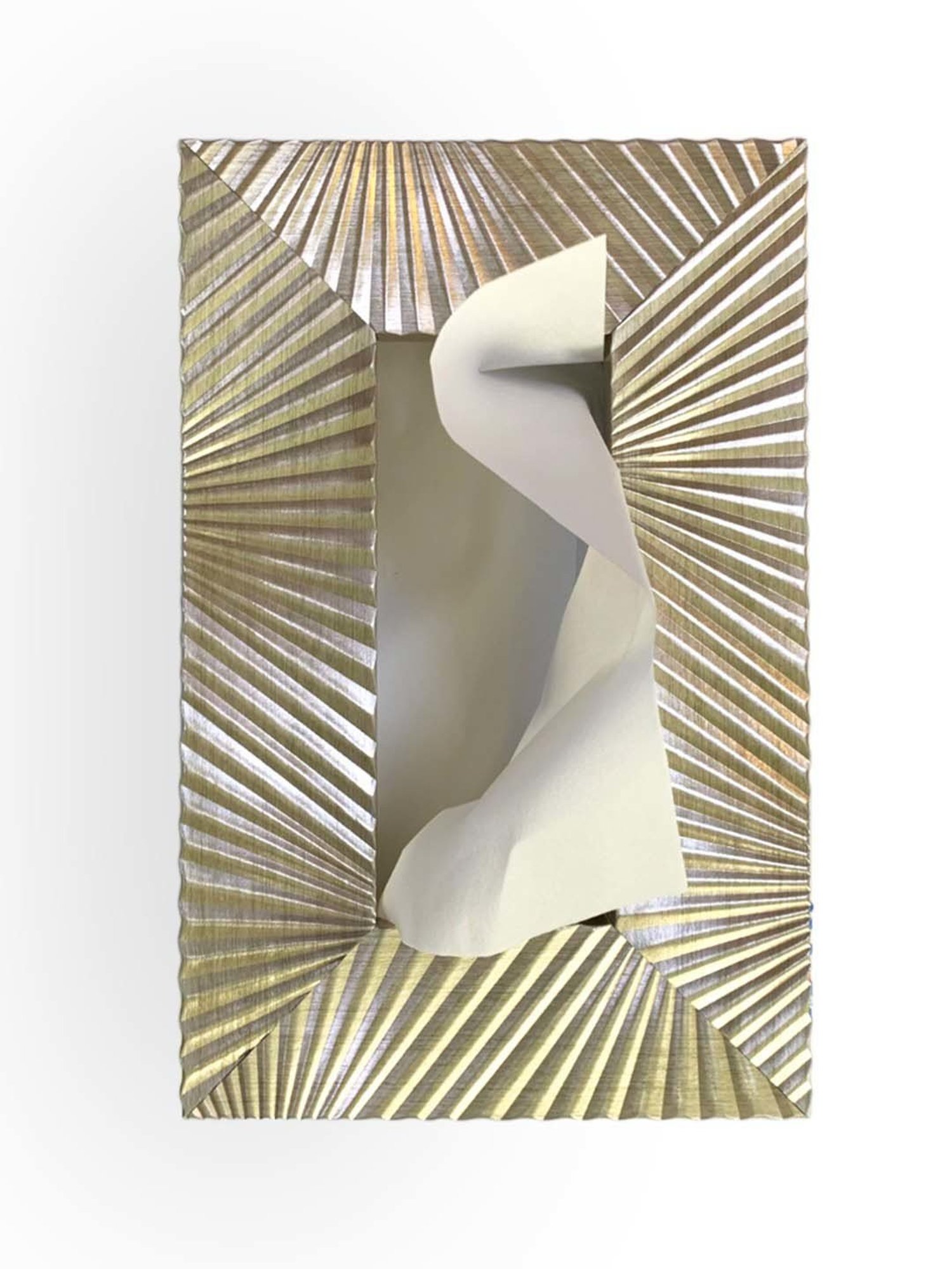 Art Street Silver Engineered Wood Rectangle Tissue Paper Napkin Box