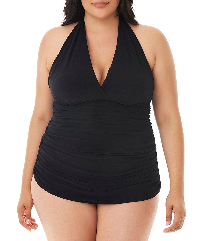 Magicsuit Plus Size Yvonne Control Fit One Piece Swimdress