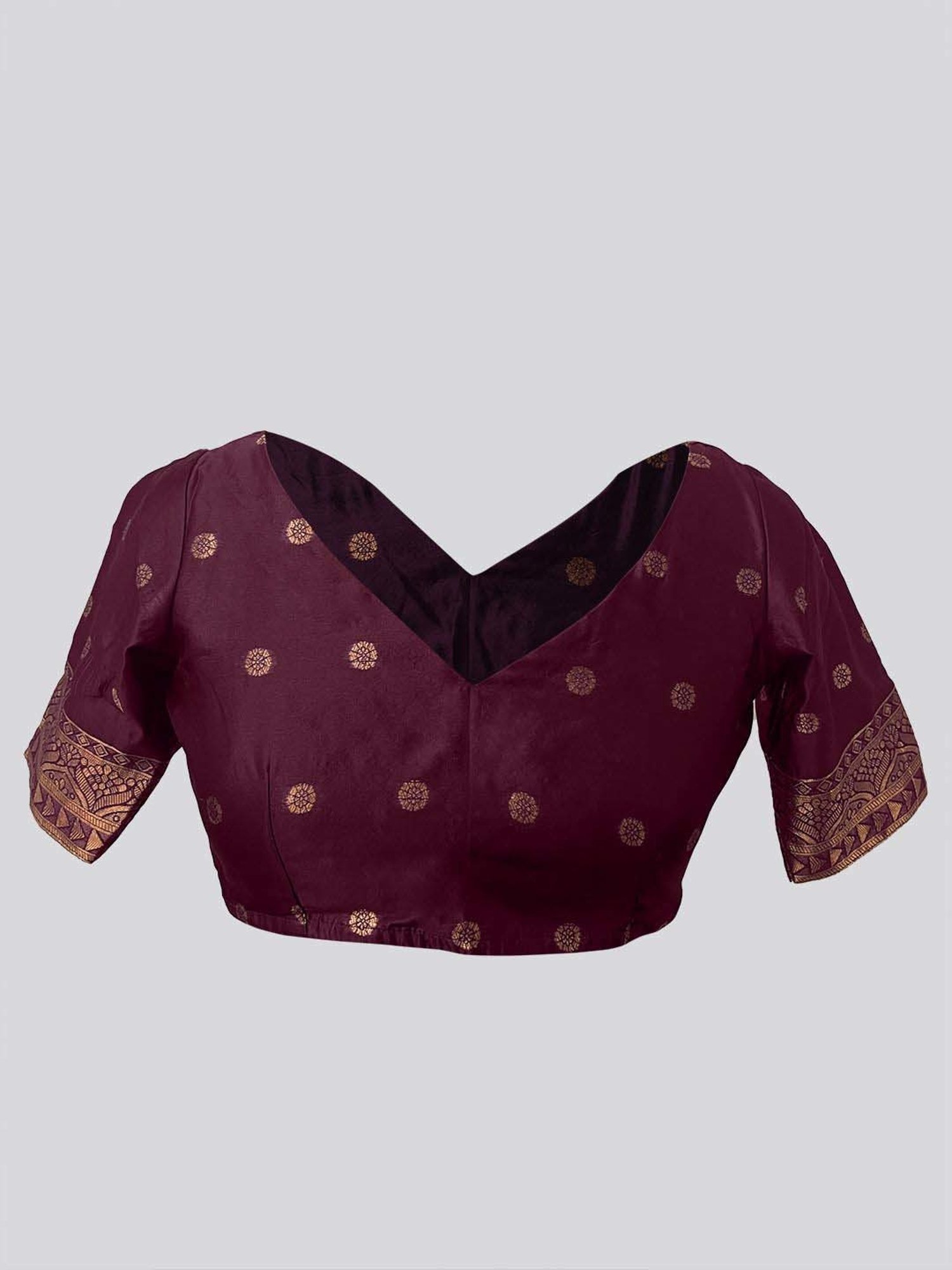 Unnati Silks Red Silk Printed Saree With Unstitched Blouse