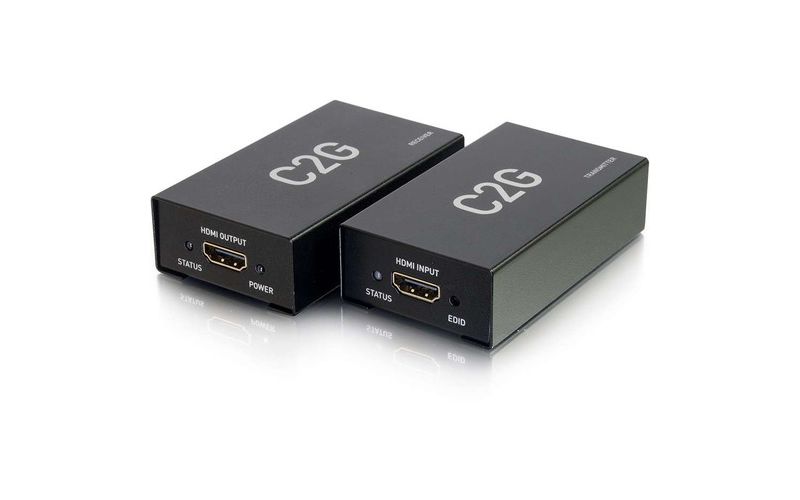C2G HDMI Over Cat5/6 Extender up to 164ft (50m) - 1 Input Device - 1 Output Device - 164.04 ft Range - 2 x Network (RJ-45) - 1 x HDMI In