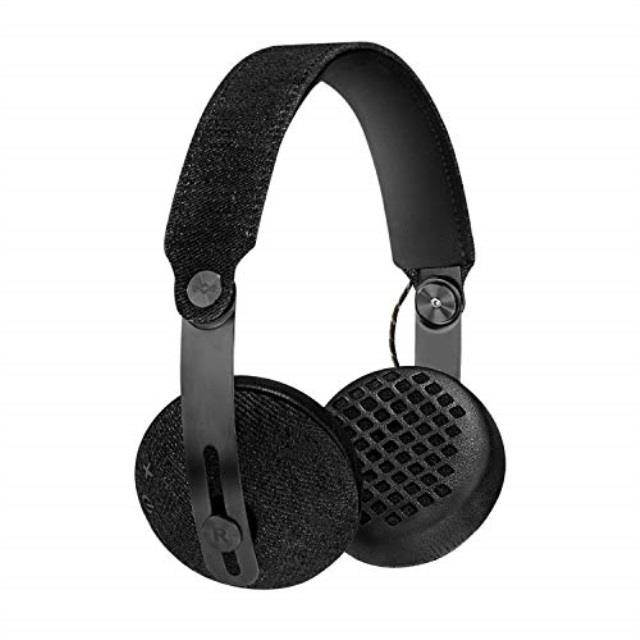 House Of Marley Rise BT On-Ear Bluetooth Headphones with Mic, Black, EM-JH111-BK