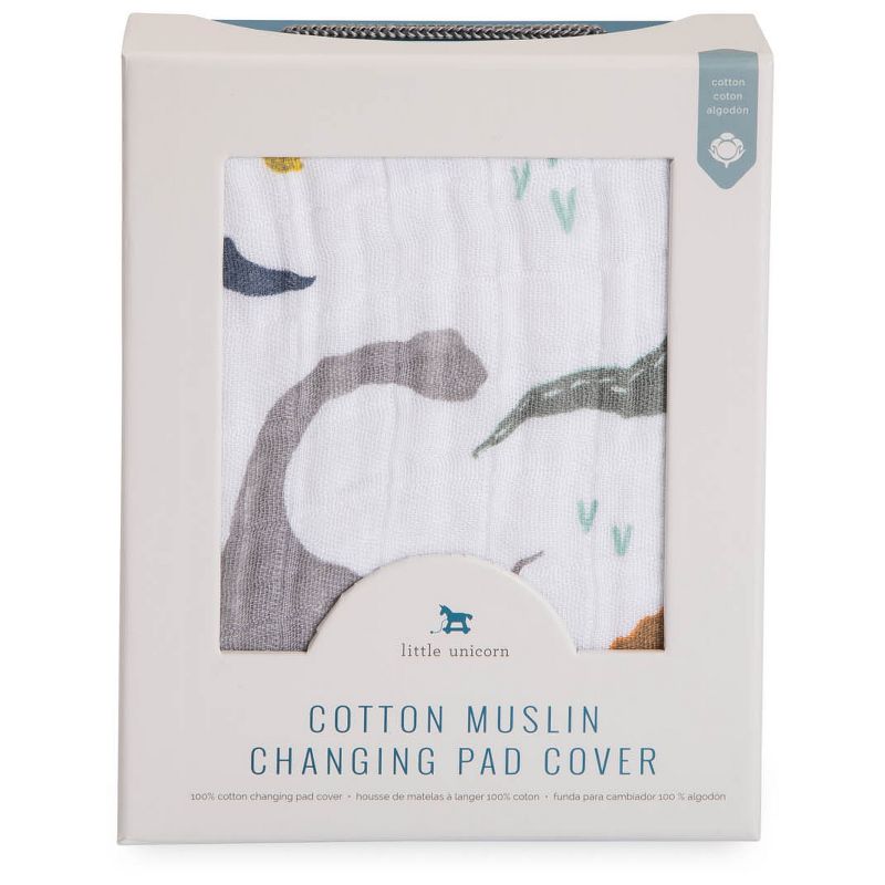 Little Unicorn Cotton Muslin Changing Pad Cover - Dino Friends
