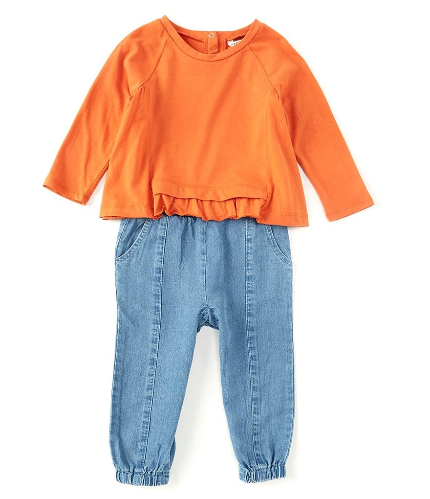 Habitual Baby Girls 12-24 Months Ruffle-Hem Tunic & Parachute Pant Set