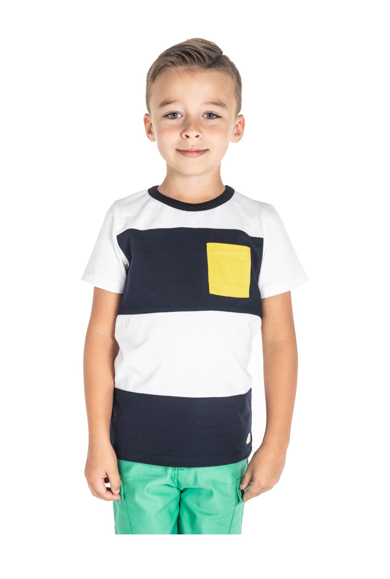 Cherry Crumble By Nitt Hyman Kids Navy Color Block T-Shirt