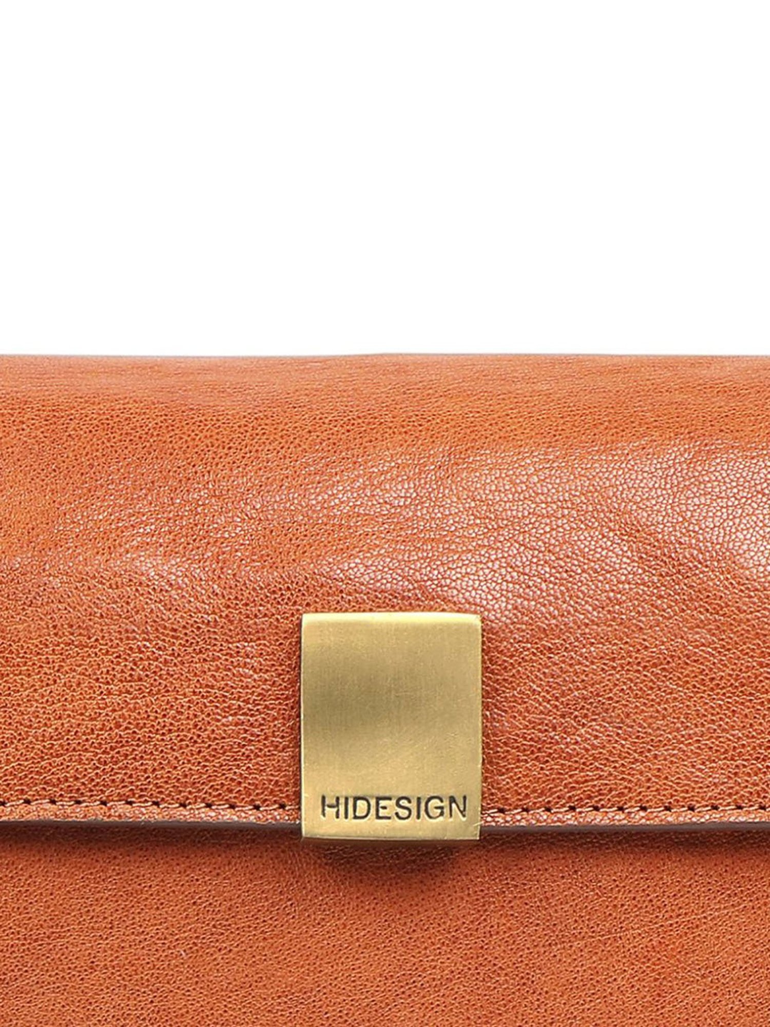 Hidesign Orange Solid Medium Sling Handbag