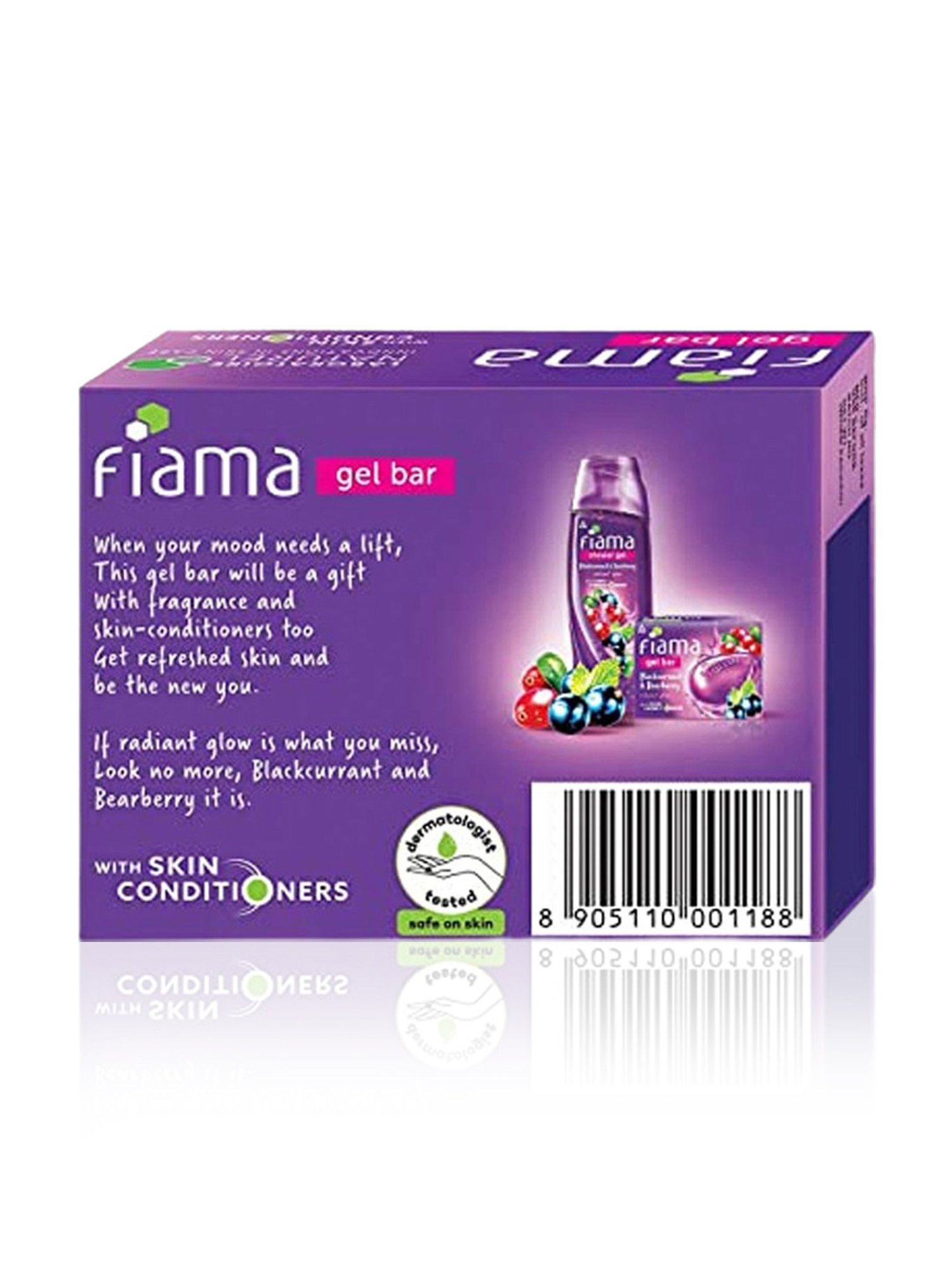 Fiama Blackcurrant & Bearberry Gel Bar - Pack of 6