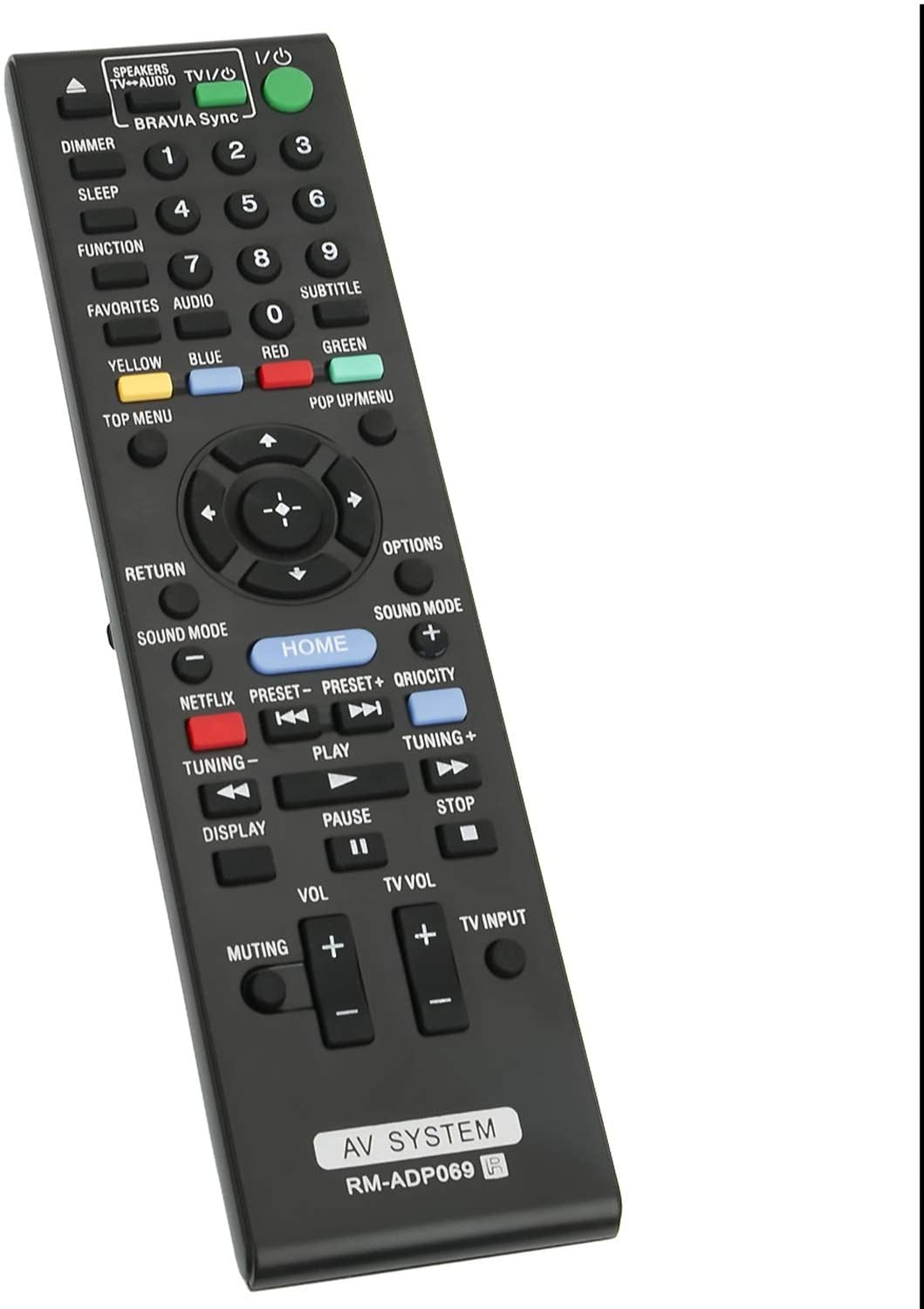 RM-ADP069 Remote Control fit for Sony Blu-ray Disc DVD Home Theatre System BDV-F7 HBD-F7 BDV-T57 BDV-T58 HBD-T79 BDV-E280 HBD-E280 HBD-E580 BDV-N790W BDV-N890W BDV-N990W HBD-E3100 HB-DE3100 RM-ADP072