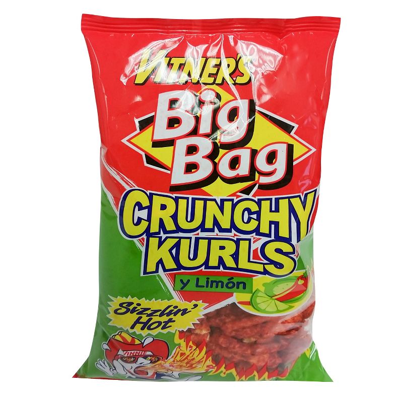 Vitner's Big Bag Sizzlin' Hot y Limon Flavored Crunchy Kurls - 9oz