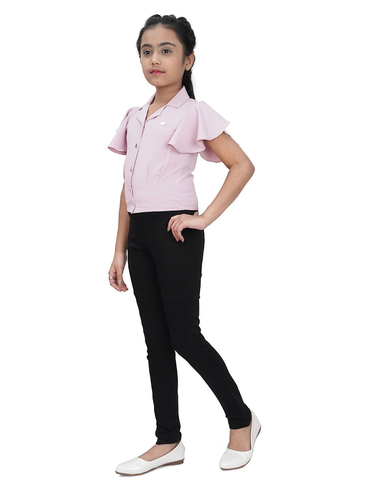 Tiny Girl Light Pink Solid Shirt