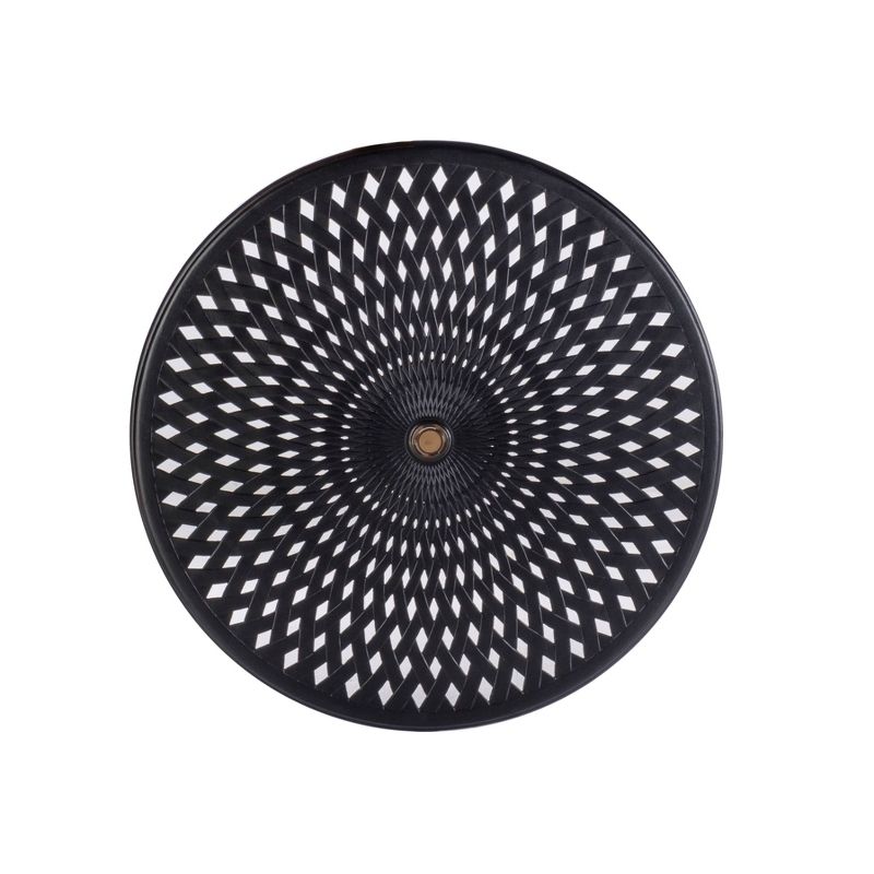 Westbury 5pc Cast Aluminum Dining Set with Umbrella Hole Round Bar Table & 4 Bar Swivel Arm Chairs - Alfresco Home