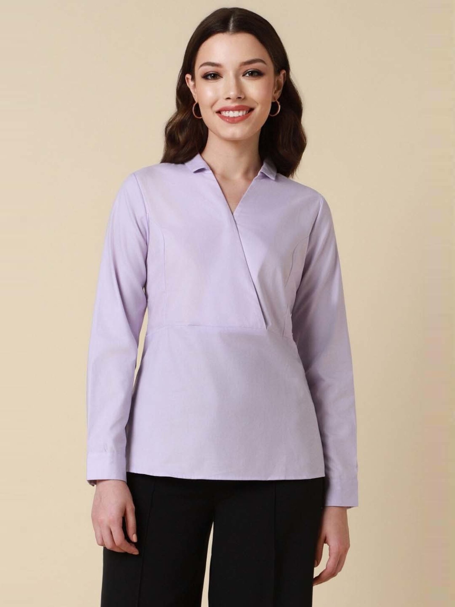 Allen Solly Purple Regular Fit Top