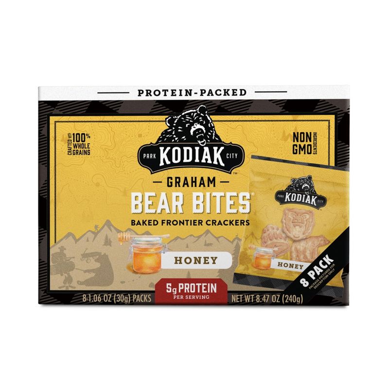 Kodiak Cakes Bear Bites Honey Graham Crackers - 8.48oz