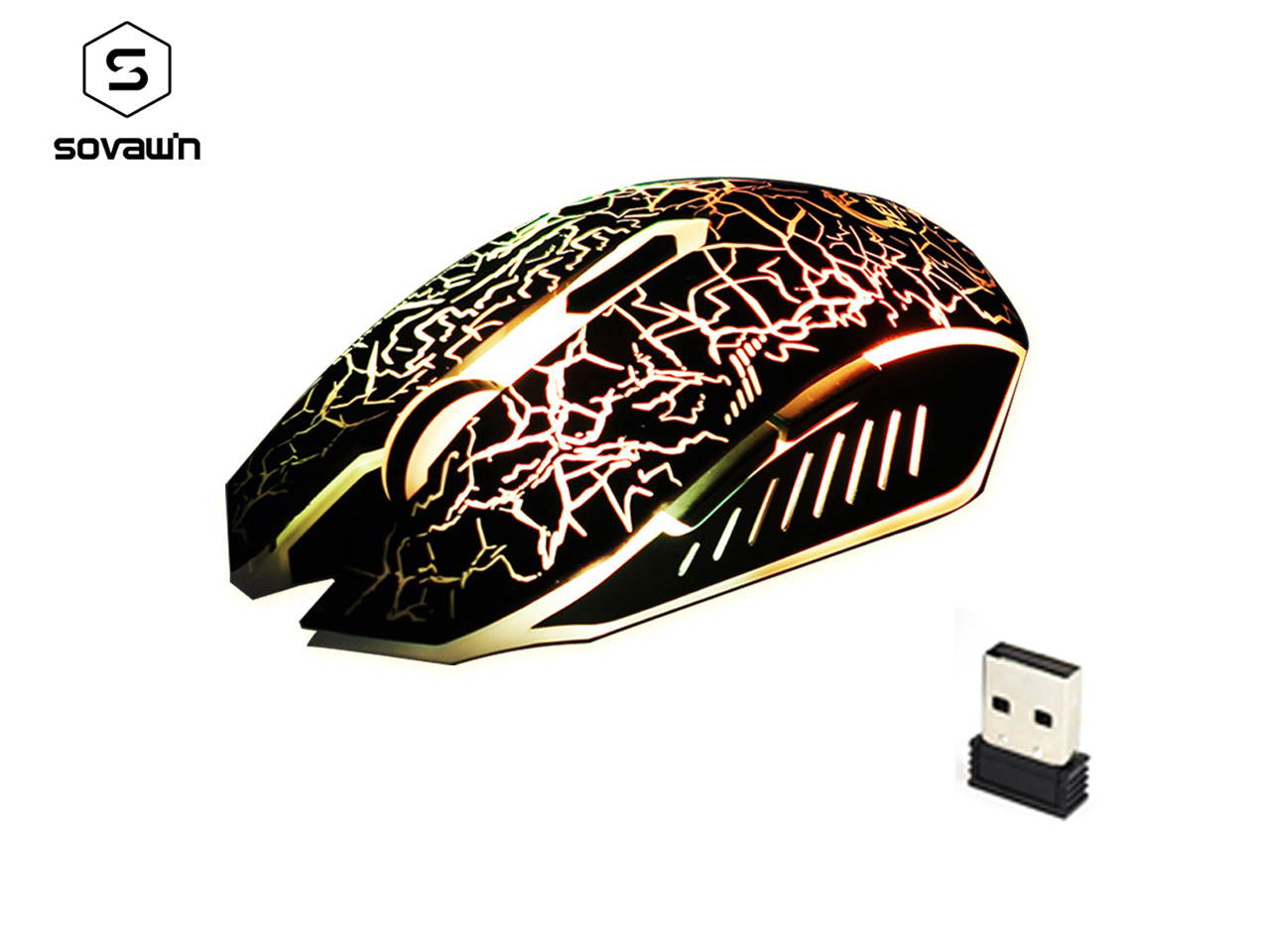 LED Wireless Gaming Mouse Rechargeable Breathing USB 2.4Ghz 2000 DPI Gamer Optical 10m Muoses for PC Desktop Laptop Computer