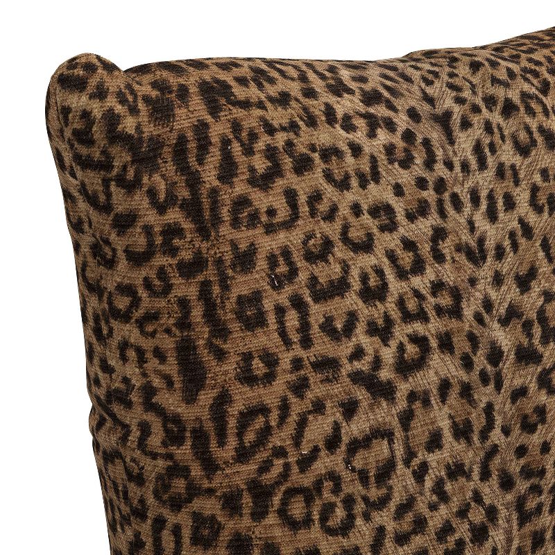 18"x18" Polyester Cheetah Square Throw Pillow Brown - Skyline Furniture