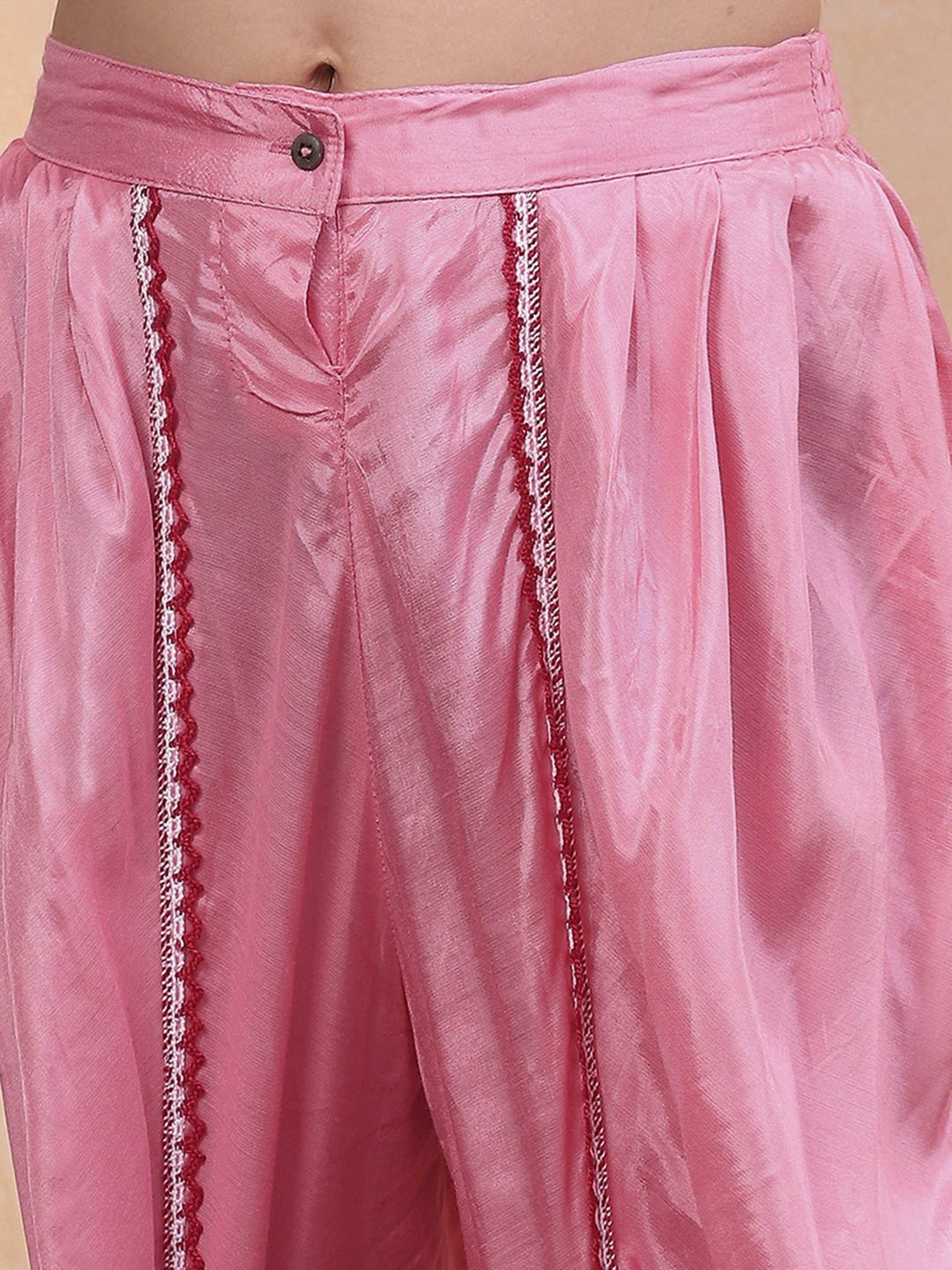 Biba Girls Pink Embroidered Suit Sets