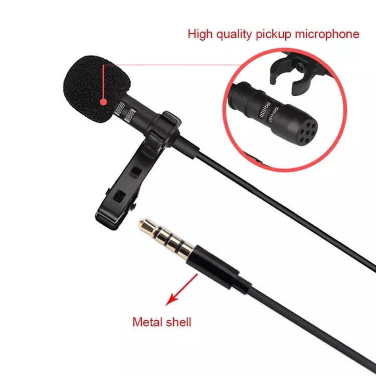 for iPhone Microphone Lavalier Lightning Mini Small Collar Clip on Lapel Mic Wired Condenser Microphone for iPhone 7 X XR 11
