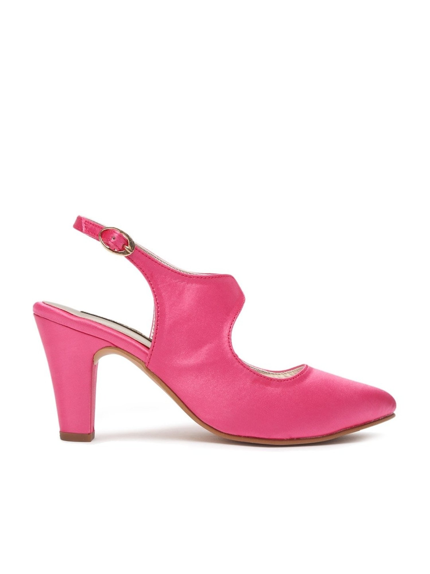 Flat N Heels Women's Pink Back Strap Sandals