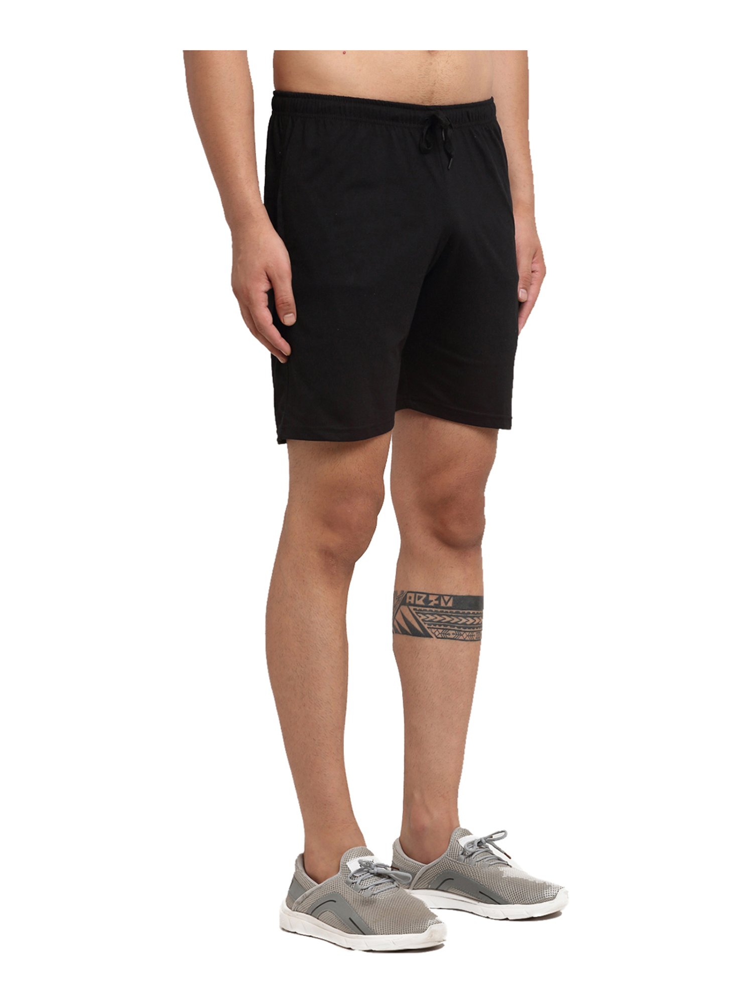 Vimal Jonney Navy & Black Regular Fit Printed Shorts - Pack of 2