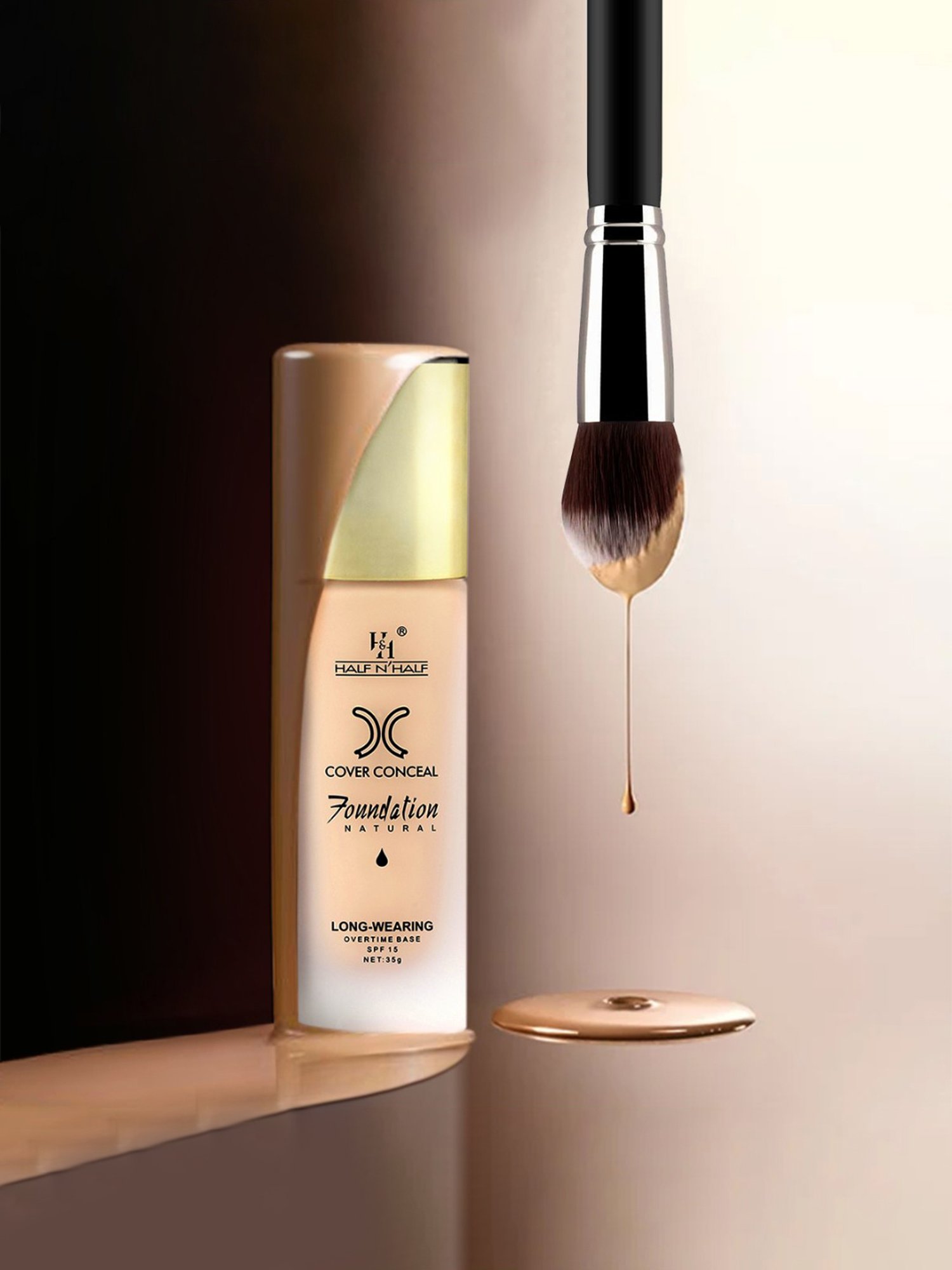 Half N Half Cover Conceal Foundation SPF 15 05 - 35 gm