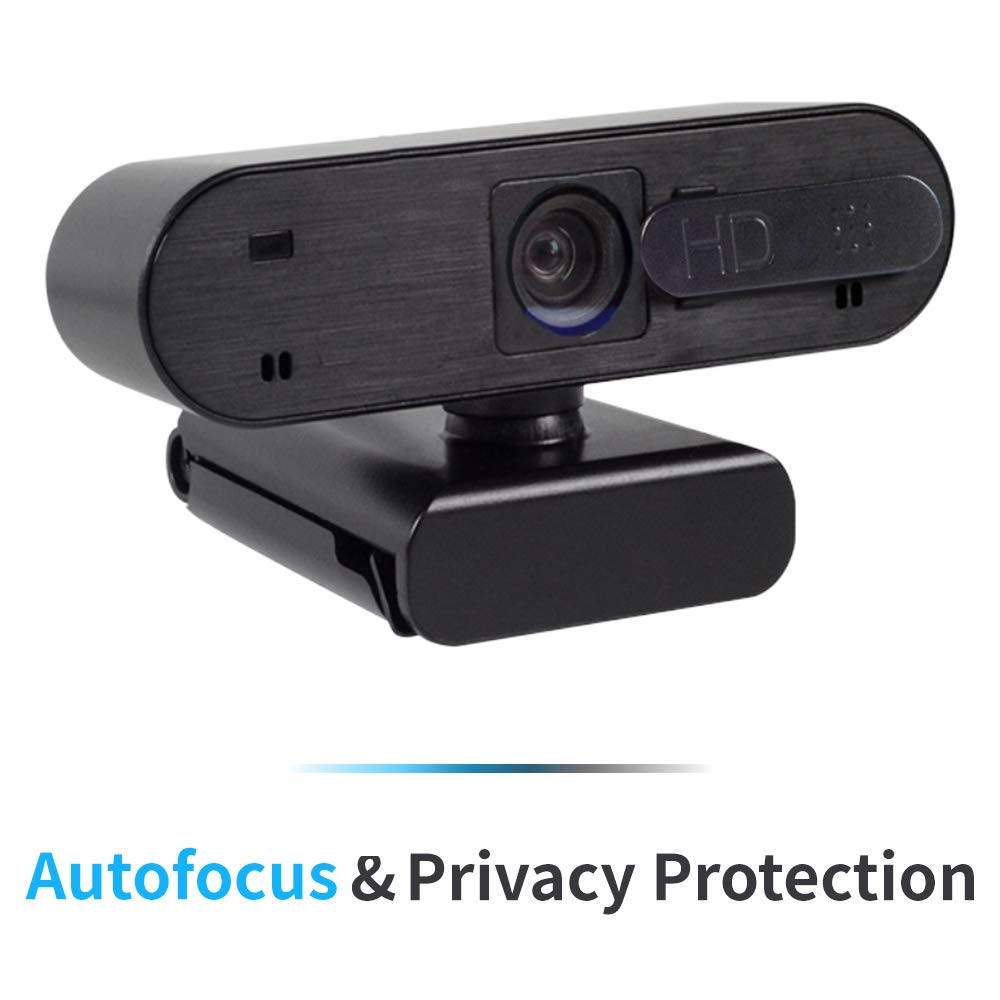 HD Webcam with Microphone for PC 1080p Cover Slider USB Web Camera with Clip on Web Cam Gaming Camera Streaming Webcam for Laptop Computer