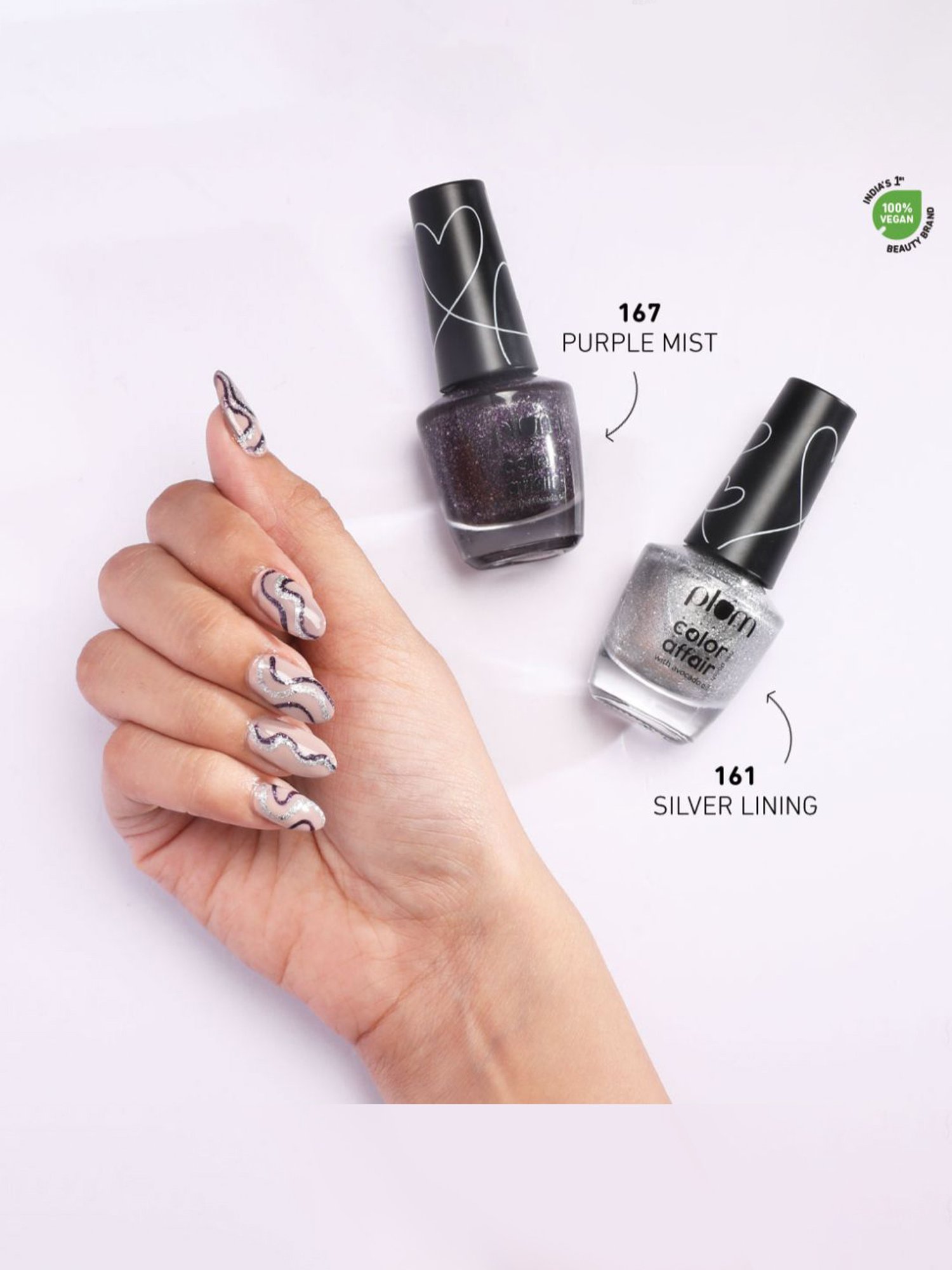 Plum Color Affair Nail Polish Black Blaze 170 - 11 ml