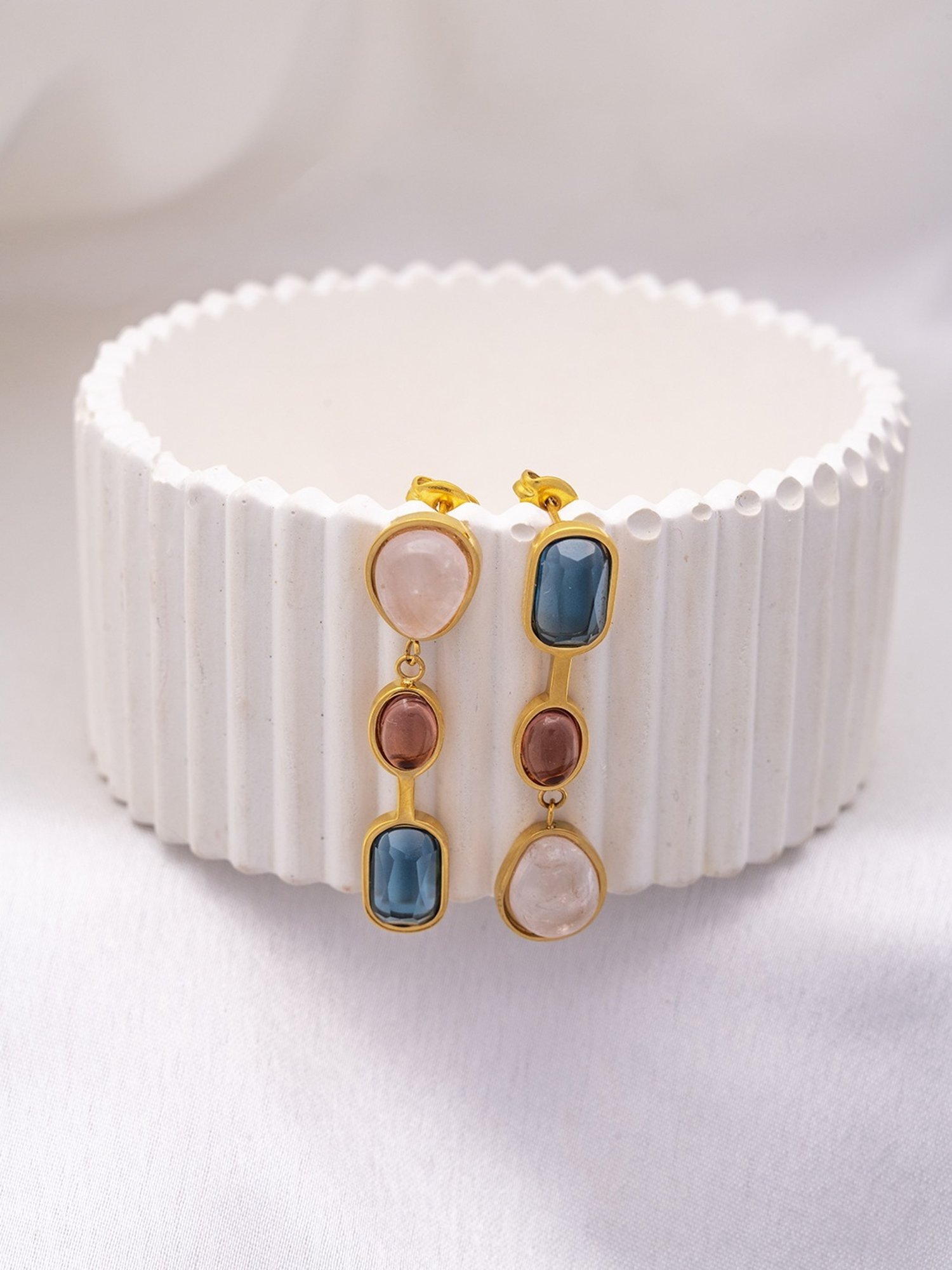 Perfectly Average Multi Colour Drop Earrings