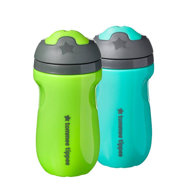 Tommee Tippee 2pk Insulated Sippee Toddler Cup - Turquoise/Green - 9oz