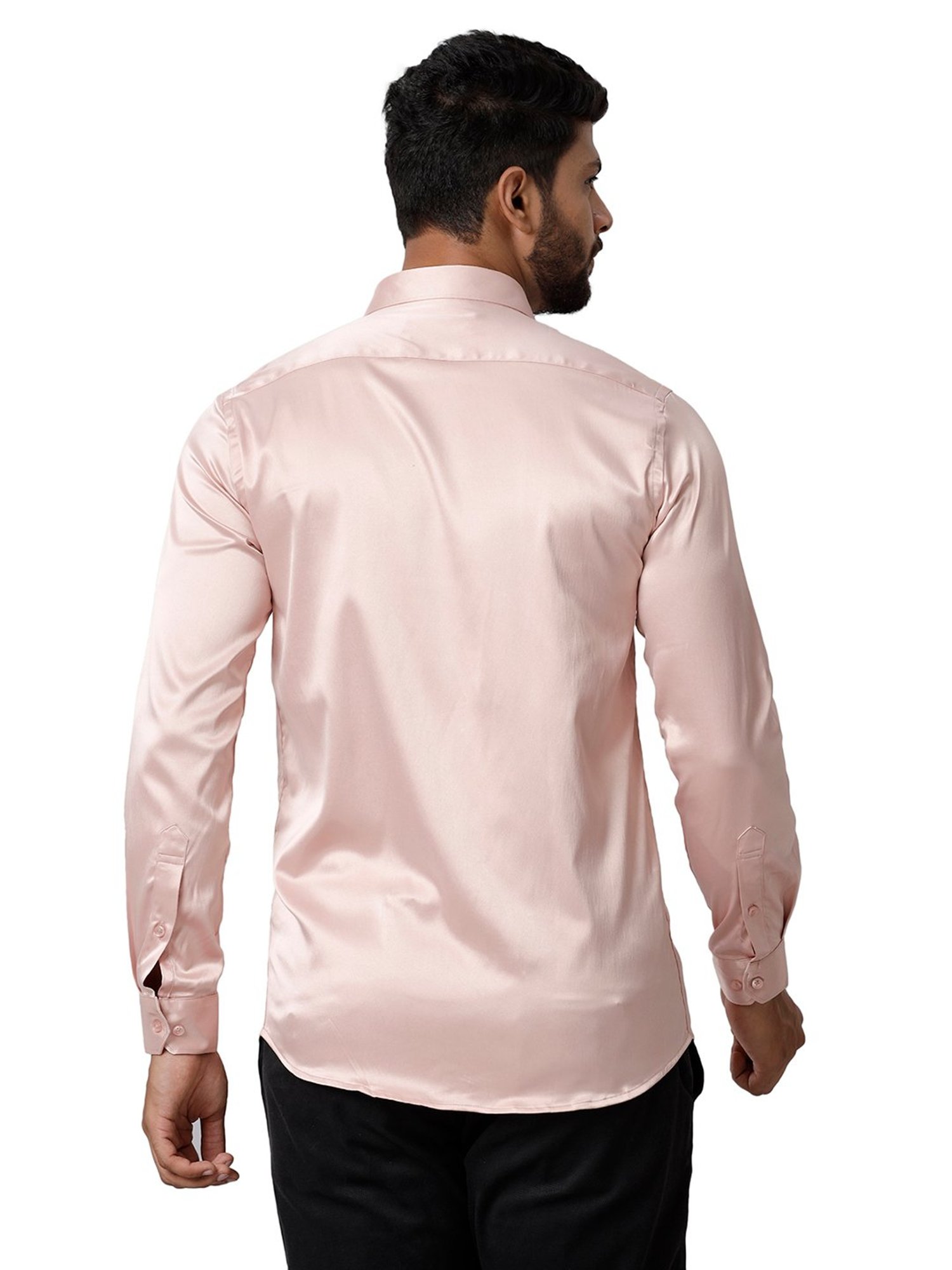 Ramraj Light Pink Regular Fit Full Sleeves Shirt