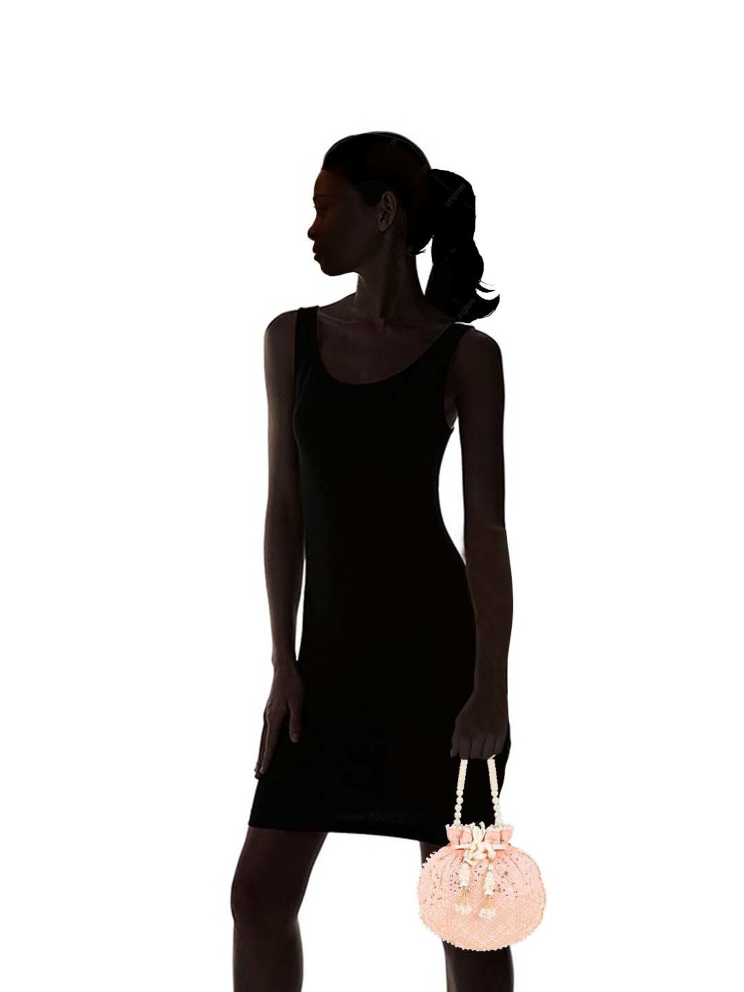 Rocia by Regal Peach Embellished Potli