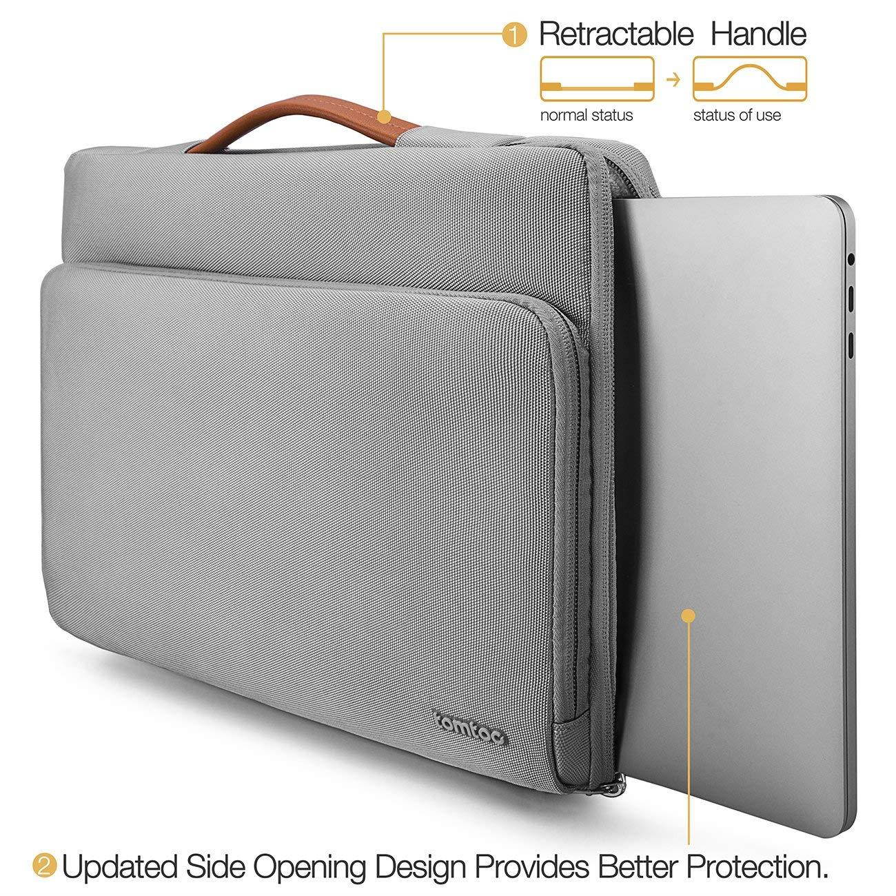 tomtoc Protective 13 - 13.5 Inch Laptop Sleeve Notebook Handle Bag Compatible with 13.3" MacBook Air | 13" MacBook Pro Retina 2012-2015 | 13.5" Surface Book | Surface Laptop, with Accessory Pocket