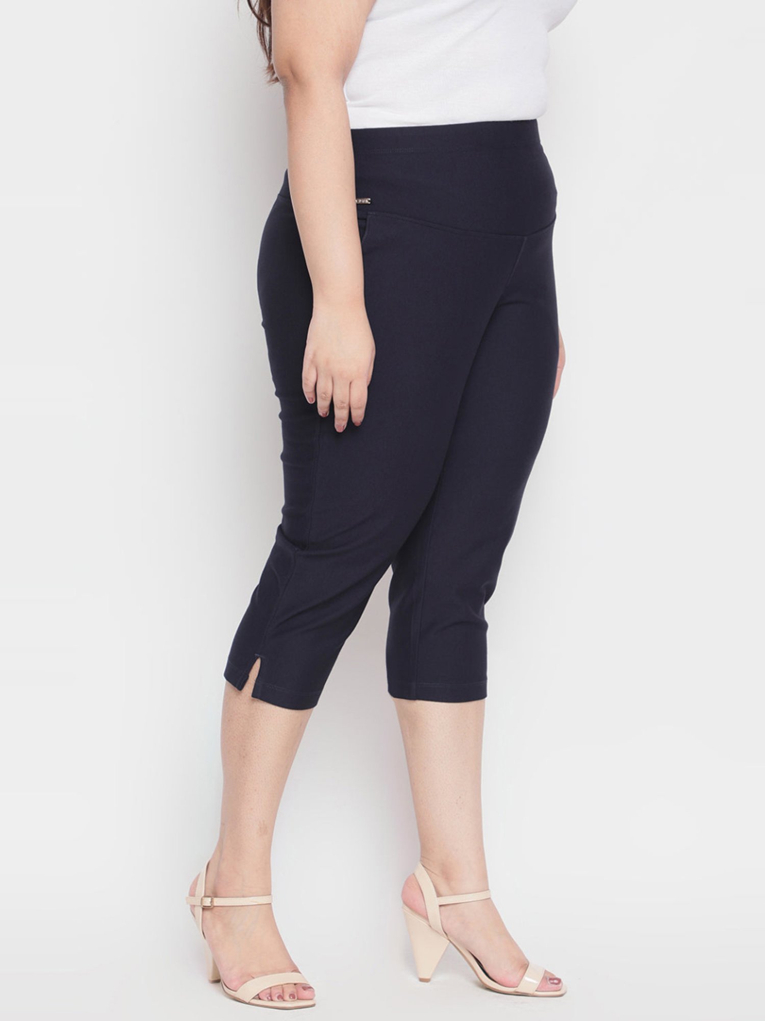 Amydus Navy High Rise Capris